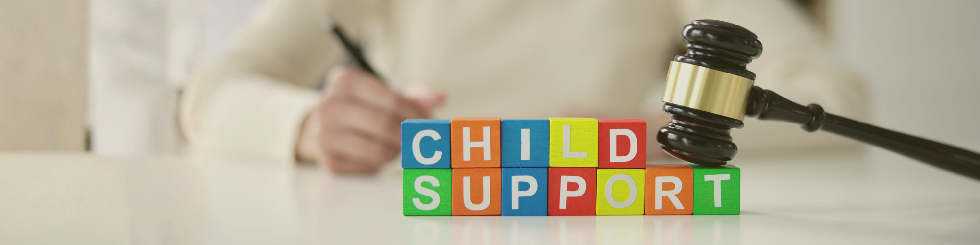 Family discussing child support options
